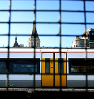 A train outside Charing Cross Station
