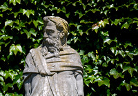 Statue and ivy